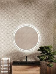 Зеркало SANCOS Bella (D700) с LED подсветкой, сенсорный выключатель, пластиковый короб  BE700