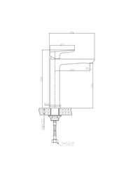 Смеситель для раковины BelBagno ANCONA-LMC-CRM 200 мм,однозахватный,фиксированный излив,хром