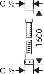 ������� ����� Hansgrohe Metaflex 1,6 � ���� ���������� 28266000