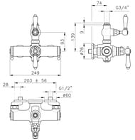 ��������� Nicolazzi Thermostatico ��� ���� ���������, ���������, ����� El Capitan, ���� 4917CR69