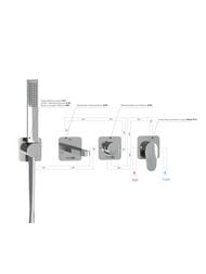 Смеситель для ванны/душа WasserKRAFT Weida A3151.268.270.271.087.103 встраиваемый, с лейкой, хром — миниатюра 8