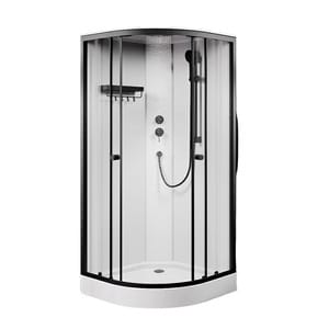 Душевая кабина AM.PM X-Joy 1000х1000х2100 стекло прозрачное, профиль черный мат. W94C-401-100BT