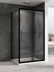 Душевой уголок ABBER Schwarzer Diamant AG30160BH-S70B (1600х700х1950) стекло 6мм прозрачное/черный — изображение 3