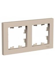 Рамка Systeme Electric ATLASDESIGN 2 поста песочный ATN001202