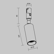 �������� ���������� Maytoni Focus LED (����� ���) TR201-1-10W3K-M-BBS 3000� 10�� 36�, IP20, ������