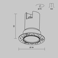 ���������� ���������� Maytoni Grit (����) O501DL-L10B3K, 3000� 10�� IP 65, ������