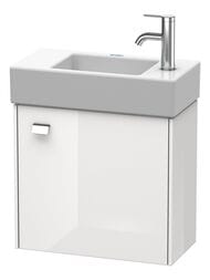 Тумба под раковину Duravit Brioso (484х239х442) подвесная, петли справа, белый глянец BR4051R1022