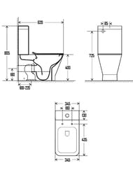 ������ ��������� AQUAme Rimless c �������� SoftClose, 620x345x415��, ����� ������ AQM1005