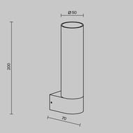 Настенный светильник Maytoni Tube (Туб) O508WL-L5B3K, 3000K 5Вт IP 65, черный