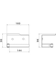 Держатель для туалетной бумаги Aquatek Либра AQ4929MB подвесной, с полкой, цвет: хром