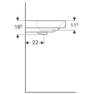 �������� Geberit Smyle Square (900�480�165) ���������, � ���.��� ��������� � ��������� 500.251.01.1