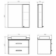 Зеркало-шкаф COMFORTY Амстердам-75 (750х800х170) белый, без подсветки 00004144209