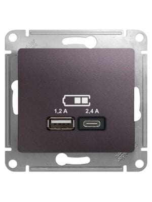 ������� Systeme Electric GLOSSA USB A+�, 5�/2,4�, 2�5�/1,2 �, ��������, ��������� ����� GSL001439