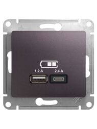 ������� Systeme Electric GLOSSA USB A+�, 5�/2,4�, 2�5�/1,2 �, ��������, ��������� ����� GSL001439