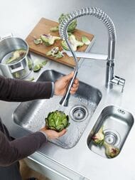 Смеситель Grohe K-7 32950000 для кухни для кухни, с дополнительной профессиональной лейкой, хром