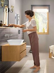 Смеситель для раковины Hansgrohe Rebris E 72568000 однозахватный, встраиваемый, цвет: хром — миниатюра 3