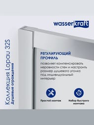 ������� ������ WasserKRAFT Lopau 1200x900x2000 ������ ����������/������� ����������� 32S07R