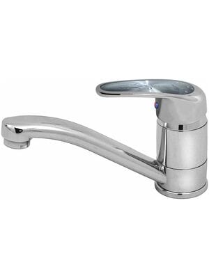 Смеситель для кухни VARION Armaturen KARAT Серебро 9346 92 3 однозахватный, поворотный излив 155 мм