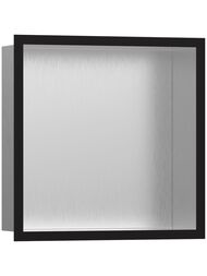 Шкаф-ниша Hansgrohe XtraStoris Individual 56097670 300х300х100 рама матовый черный/короб шлиф.сталь