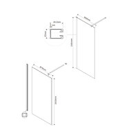Душевая перегородка Vincea Walk in 900x2000 VSW-1H900CG   xром