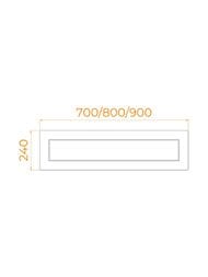 Панель для поддона RGW NB/CL-S (700х240) боковая, акрил, белая 16230712-70