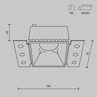 ������������ ���������� Maytoni Share (����) DL051-01-GU10-SQ-WS, 10��, IP20, �����