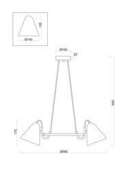 ��������� ���������� Freya Falke (���) FR8001PL-03WG, IP20,�����