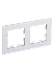 Рамка Systeme Electric ATLASDESIGN NATURE 2 поста, МАТОВОЕ СТЕКЛО БЕЛЫЙ ATN330102