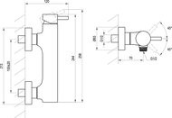 Смеситель для душа Ravak Espirit X070200  настенный, без излива, хром