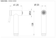 Гигиеническая лейка Remer INOX SS332ON, нержавеющая сталь матовая