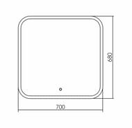 ������� Silver Mirrors ����-7 (700�680) LED-���������, ������, ������, bluetooth LED-00002325