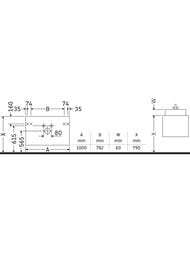 Тумба под раковину Duravit DuraStyle (1000х610х453) подвесная, 2 ящика, цвет белый матов.DS648501818 — миниатюра 3