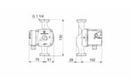 ����� �������������� GRUNDFOS UPS 20-40 130, 45��, 1 � 230 �, ��� ���� 96281371
