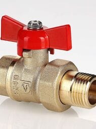 Кран шар.VALTEC СТАНДАРТ с полусгоном 1/2", вн.-нар. (PN40) VT.127.GN.04 — изображение 2