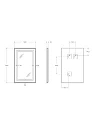 ������� BelBagno Kraft (500x800x32) ���������,��������� ����., ����� SPC-KRAFT-500-800-SENS-AL