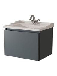 Уценка! Тумба под раковину Caprigo Ponza-A 60 (615х472х472) подвесная,  графит 13510F-L810 - уценка. — миниатюра 1