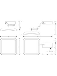 Зеркало косметическое Decor Walther VISION S 200х200 подсветка, 5х, цвет: хром 0123200