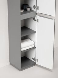 Шкаф-пенал SANCOS Folk Floor PFL35FES 350х350х1880 напольный, 2 дверцы, цвет: Ergraut soft