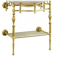 Консоль под раковину Caprigo (745х925х545) с полкой, латунь, покрытие: золото 24 карата 7060/73-oro