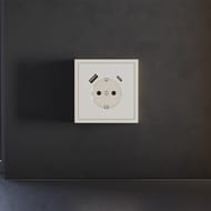 Накладка для розетки с/з и защитными шторками, с USB A+C Voltum S70 VLS001013, хлопок