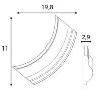 Угловой элемент Orac Decor P801C (198х110х26) белый (шт.)