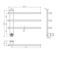 Полотенцесушитель AQUAme электрический  520*384 c термор., золото шлиф. AQM3113BG