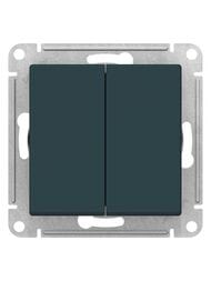 Переключатель Systeme Electric ATLASDESIGN 2-клавишный схема 6 10АХ механизм изумруд ATN000865