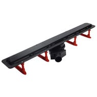 Душевой лоток BETTOSERB Confluo Frameless Line Black Glass 650мм с решеткой, комб.затвор