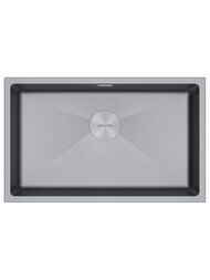 Мойка LUMI 74UNI, IT-GRANIT, LU74-GRM, серый металлик, 740х460, Paulmark