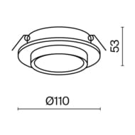 ������������ ���������� Maytoni Hoop (���) DL086-GX53-RD-W, 12��, IP20, �����