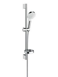 Душевой набор Hansgrohe Crometta Vario (руч.душ, шланг, штанга 65 см с мыльницей) хром/бел. 26553400 — миниатюра 1