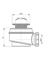 ����� ��� �������� ������� Alcaplast A46 D50, D60 ������� � ����������� �������� ���. 40