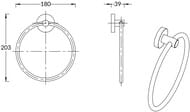 Полотенцедержатель Kerama Marazzi Изола настенный, хром IS.04.KM.CR