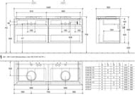 ����� ��� 2 ����������� Villeroy & Boch LEGATO (1400�550�500) ������., 4 ��., ����.�����. B59200PD